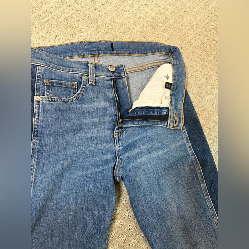 Sz 6 or 28 Veronica Beard Kate High Rise Two Tone Skinny Jeans stretch - Picture 6 of 12